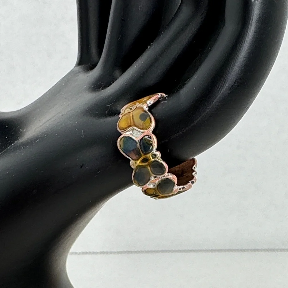 Vintage Estate Enamel Butterfly and Copper(?) Ring Sz 6 Lot D49 - Picture 7 of 10